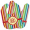 Retro Vertical Stripes Baby Bib w/ Monogram