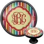 Retro Vertical Stripes Cabinet Knob (Black) (Personalized)