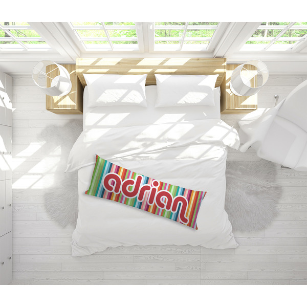 Retro Vertical Stripes Body Pillow - LIFESTYLE
