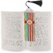Retro Vertical Stripes Bookmark with tassel - In book
