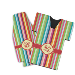Retro Vertical Stripes Bottle Cooler (Personalized)