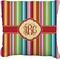 Retro Vertical Stripes Burlap Pillow 18"