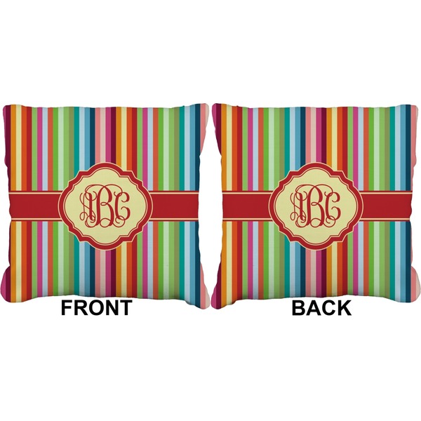 Retro Vertical Stripes Burlap Pillow Approval