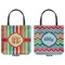 Retro Vertical Stripes Canvas Tote - Front and Back