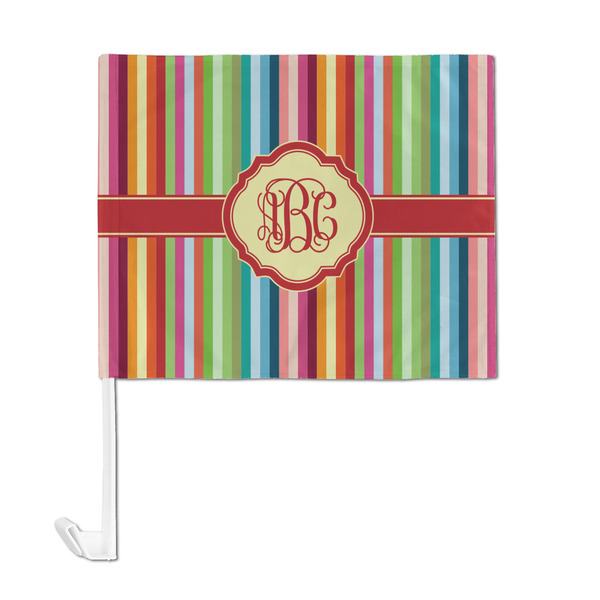 Retro Vertical Stripes Car Flag - Large - FRONT