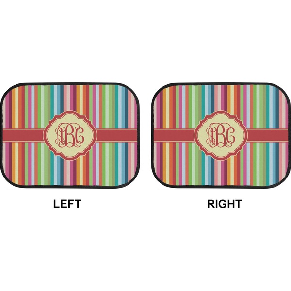 Retro Vertical Stripes Car Floor Mats (Back Seat) (Approval)