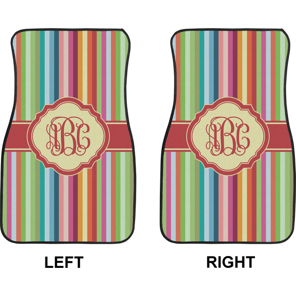 Retro Vertical Stripes Car Mat Front - Approval