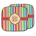 Retro Vertical Stripes Car Sun Shade - Two Piece (Personalized)