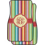Retro Vertical Stripes Car Floor Mats (Front Seat) (Personalized)