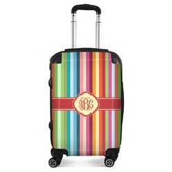 Retro Vertical Stripes Suitcase - 20" Carry On (Personalized)