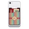 Retro Vertical Stripes Cell Phone Credit Card Holder w/ Phone