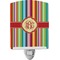 Retro Vertical Stripes Ceramic Night Light (Personalized)