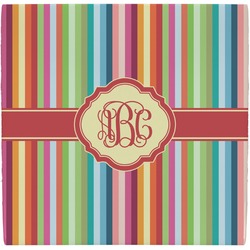 Retro Vertical Stripes Ceramic Tile Hot Pad (Personalized)