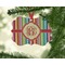 Retro Vertical Stripes Christmas Ornament (On Tree)