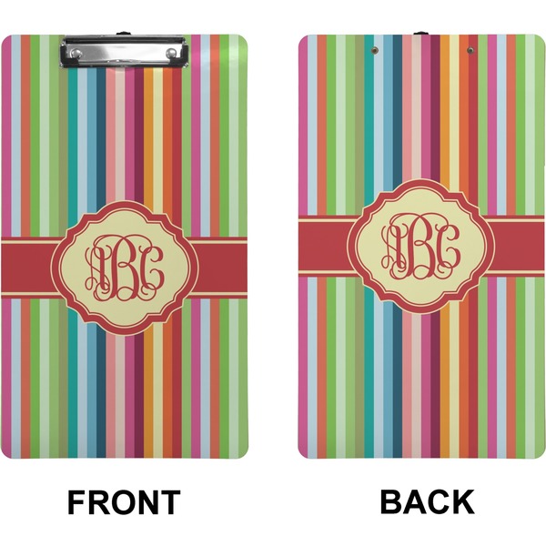 Retro Vertical Stripes Clipboard (Legal) (Front + Back)