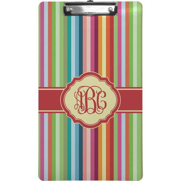 Custom Retro Vertical Stripes Clipboard (Legal Size) (Personalized)
