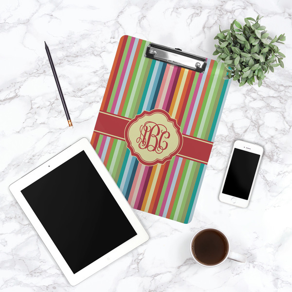 Retro Vertical Stripes Clipboard - Lifestyle Photo