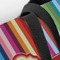 Retro Vertical Stripes Closeup of Tote w/Black Handles