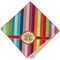 Retro Vertical Stripes Cloth Napkins - Personalized Dinner (Folded Four Corners)