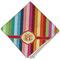 Retro Vertical Stripes Cloth Dinner Napkin - Single w/ Monogram