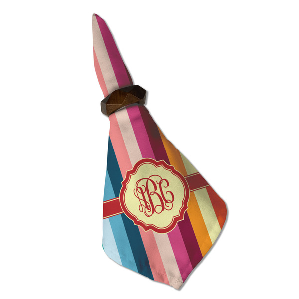 Retro Vertical Stripes Cloth Napkins - Personalized Dinner (Folded in Ring) (MAIN)