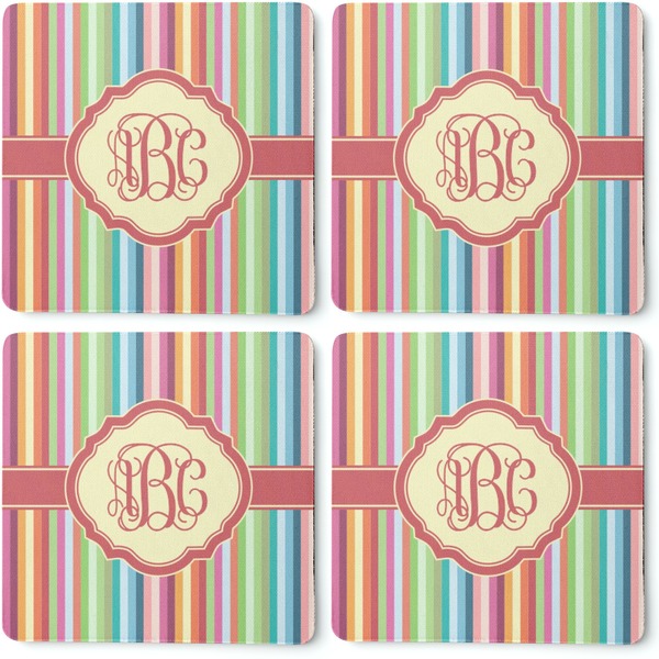 Retro Vertical Stripes Coaster Rubber Back - Apvl