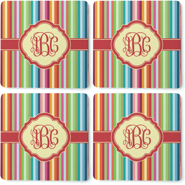 Retro Vertical Stripes Coaster Rubber Back - Apvl