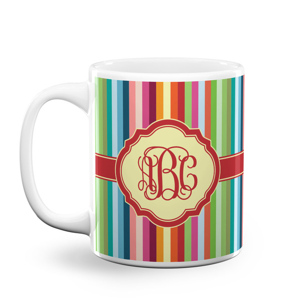 Custom Retro Vertical Stripes Coffee Mug (Personalized)