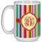 Retro Vertical Stripes Coffee Mug - 15 oz - White Full