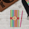 Retro Vertical Stripes Colored Pencils - In Context