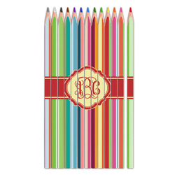 Retro Vertical Stripes Colored Pencils (Personalized)