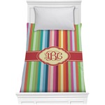 Retro Vertical Stripes Comforter - Twin (Personalized)