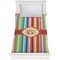 Retro Vertical Stripes Comforter - Twin (Personalized)