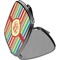 Retro Vertical Stripes Compact Mirror (Side View)