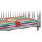 Retro Vertical Stripes Crib 45 degree angle - Fitted Sheet