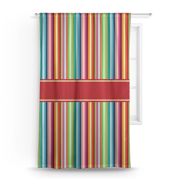 Custom Retro Vertical Stripes Curtain - 50"x84" Panel