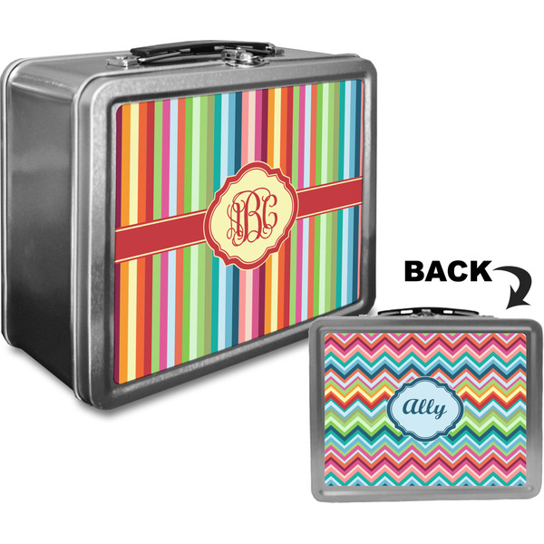 Retro Vertical Stripes Custom Lunch Box / Tin Approval