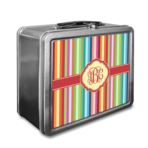 Custom Retro Vertical Stripes Lunch Box (Personalized)