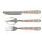 Retro Vertical Stripes Cutlery Set - FRONT