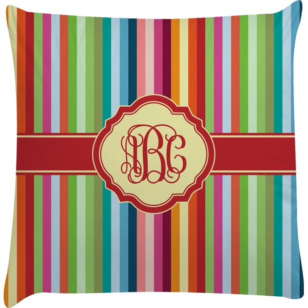 Custom Retro Vertical Stripes Decorative Pillow Case (Personalized)