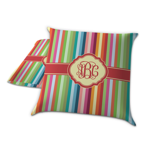 Retro Vertical Stripes Decorative Pillow Case - TWO