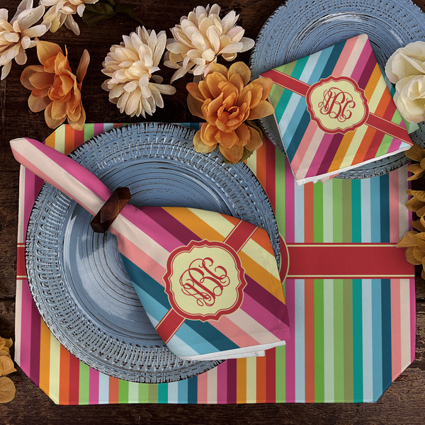 Retro Vertical Stripes Dining Set