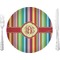 Retro Vertical Stripes 10" Glass Lunch / Dinner Plates - Single or Set (Personalized)