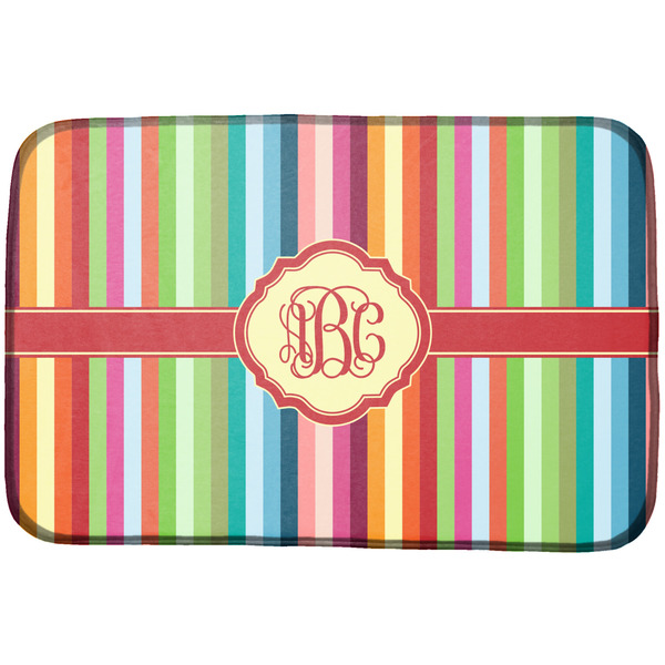 Custom Retro Vertical Stripes Dish Drying Mat (Personalized)