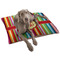 Retro Vertical Stripes Dog Bed - Large LIFESTYLE