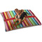 Retro Vertical Stripes Dog Bed - Small LIFESTYLE