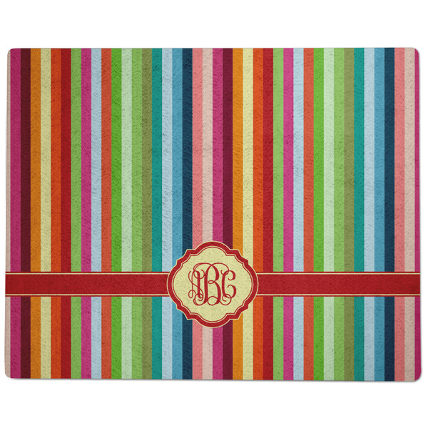 Retro Vertical Stripes Dog Food Mat - Large without Bowls