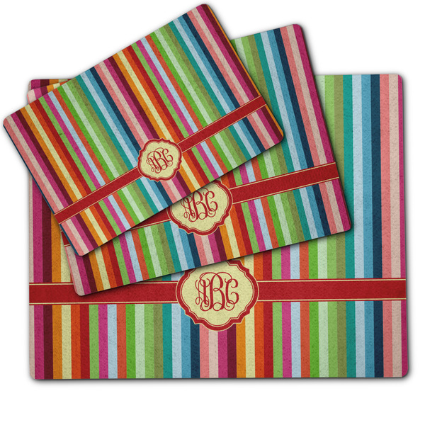 Retro Vertical Stripes Dog Food Mat - MAIN (sm, med, lrg)