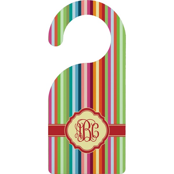 Custom Retro Vertical Stripes Door Hanger (Personalized)