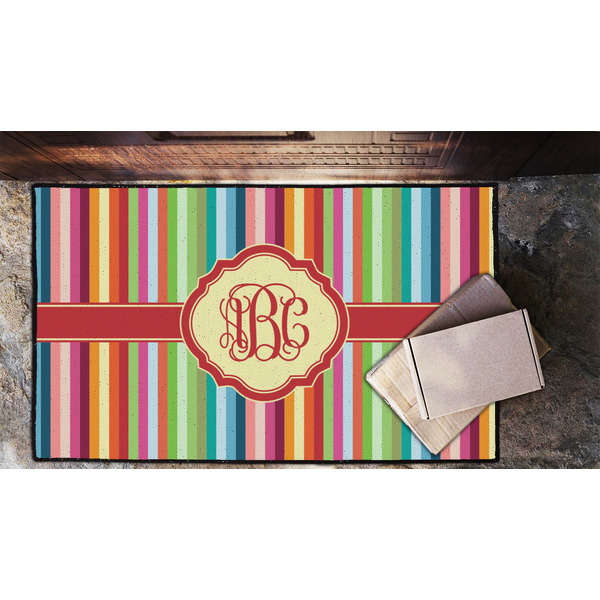 Retro Vertical Stripes Door Mat - LIFESTYLE (Lrg)